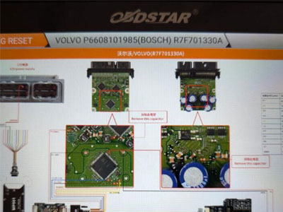 Volvo P6608101985 Airbag R7F701330A Pinout to OBDSTAR G3