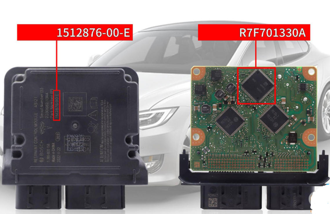 Сброс модуля подушек безопасности Tesla Model 3/Y 1512876-00-E с помощью OBDSTAR или CG70